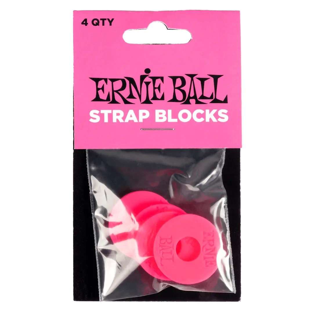 Strap Blocks 4pk - Pink Ernie Ball