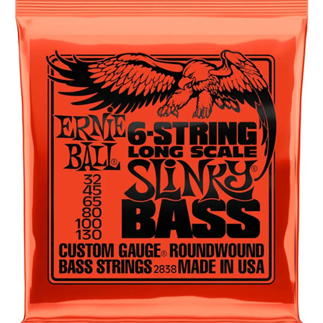 Ernie Ball Slinky 6-string Bass 32-130 - Escala Larga Ernie Ball