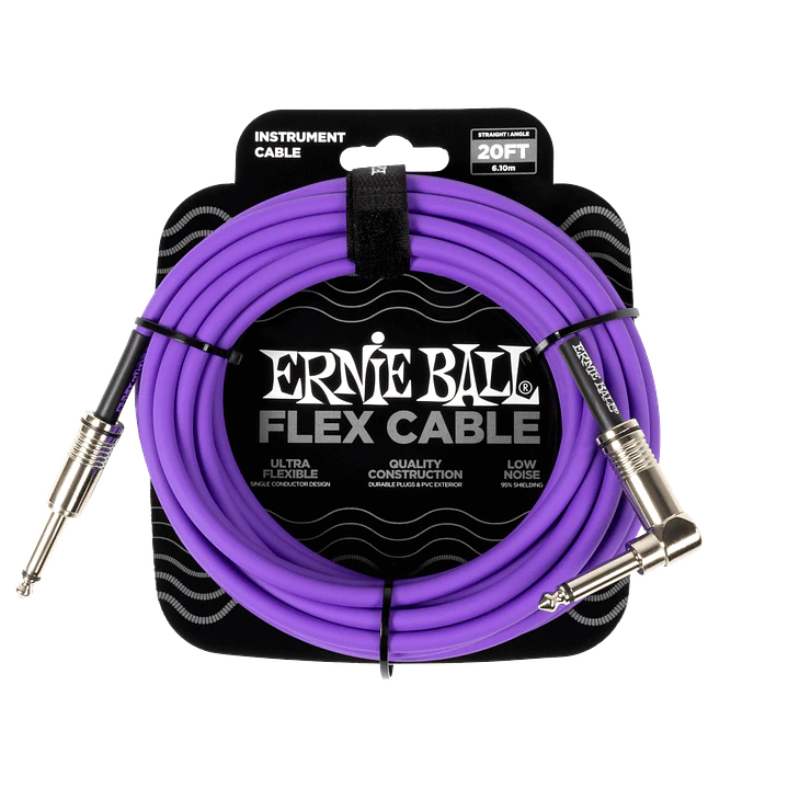 Cable de Instrumento Ernie Ball Flex Recto/Angulado 6m - Morado