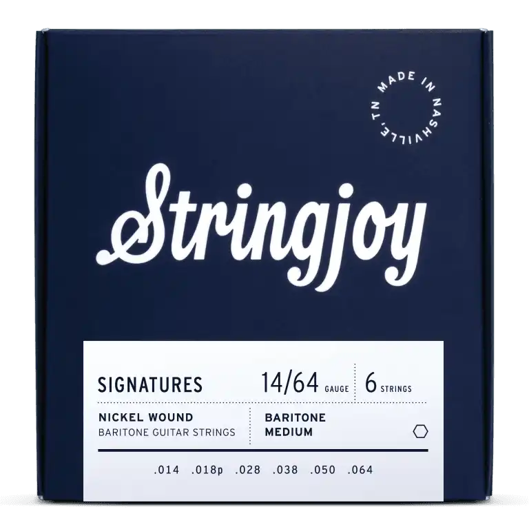 Stringjoy 14-64 Baritone Medium Gauge Signatures - Nickel Wound Electric Guitar Strings
