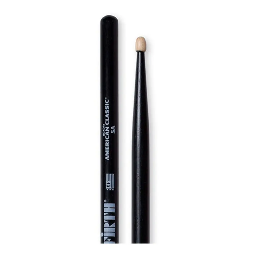 Baquetas Vic Firth American Classic 5A Black - Punta Madera