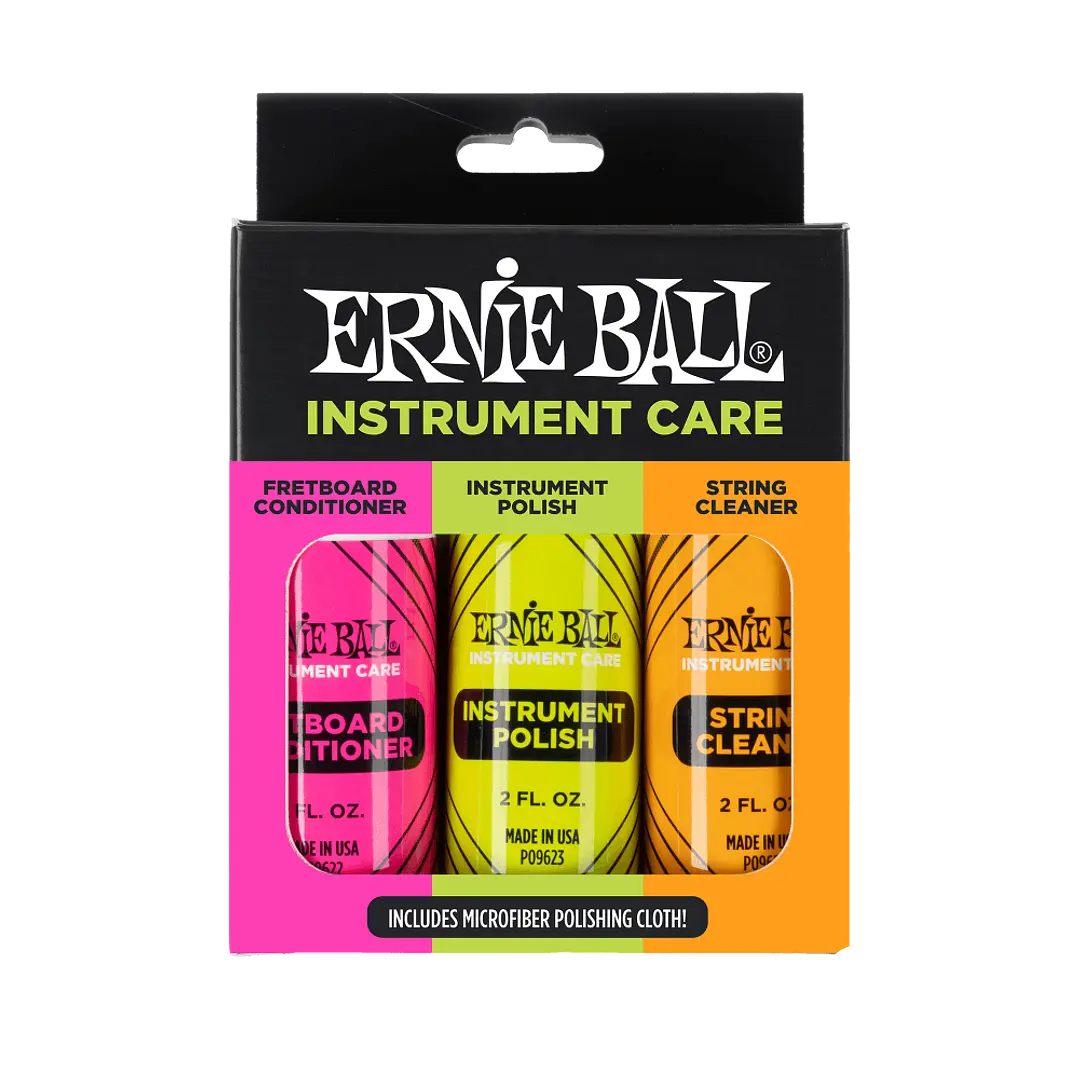 Ernie Ball Instrument Care 3-pack Con Paño De Microfibra