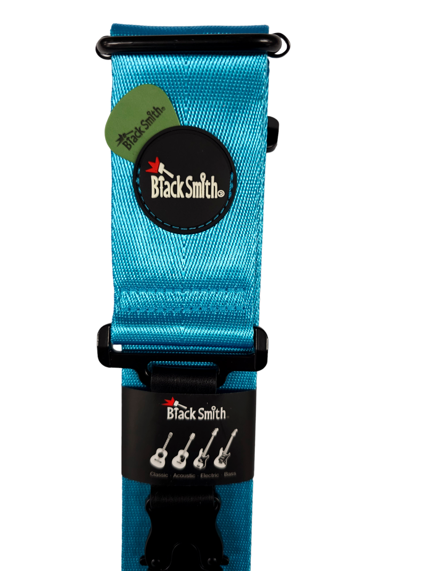 Correa Blacksmith Para Guitarra Y Bajo Strap Estilo Dimarzio Clip On Color Azul