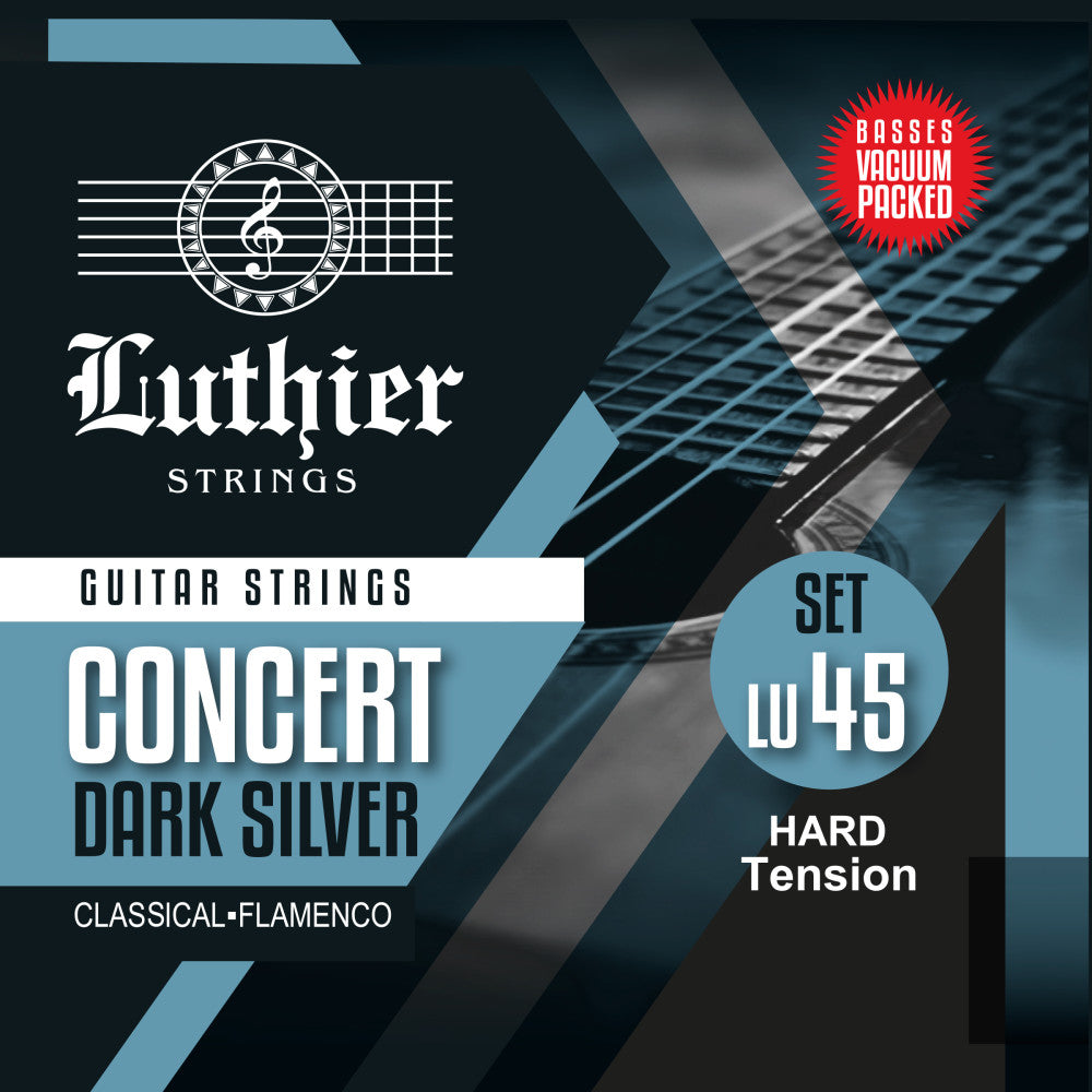 Cuerdas de Guitarra Clasica Nylon Luthier LU-45 Tension Alta Dark Silver
