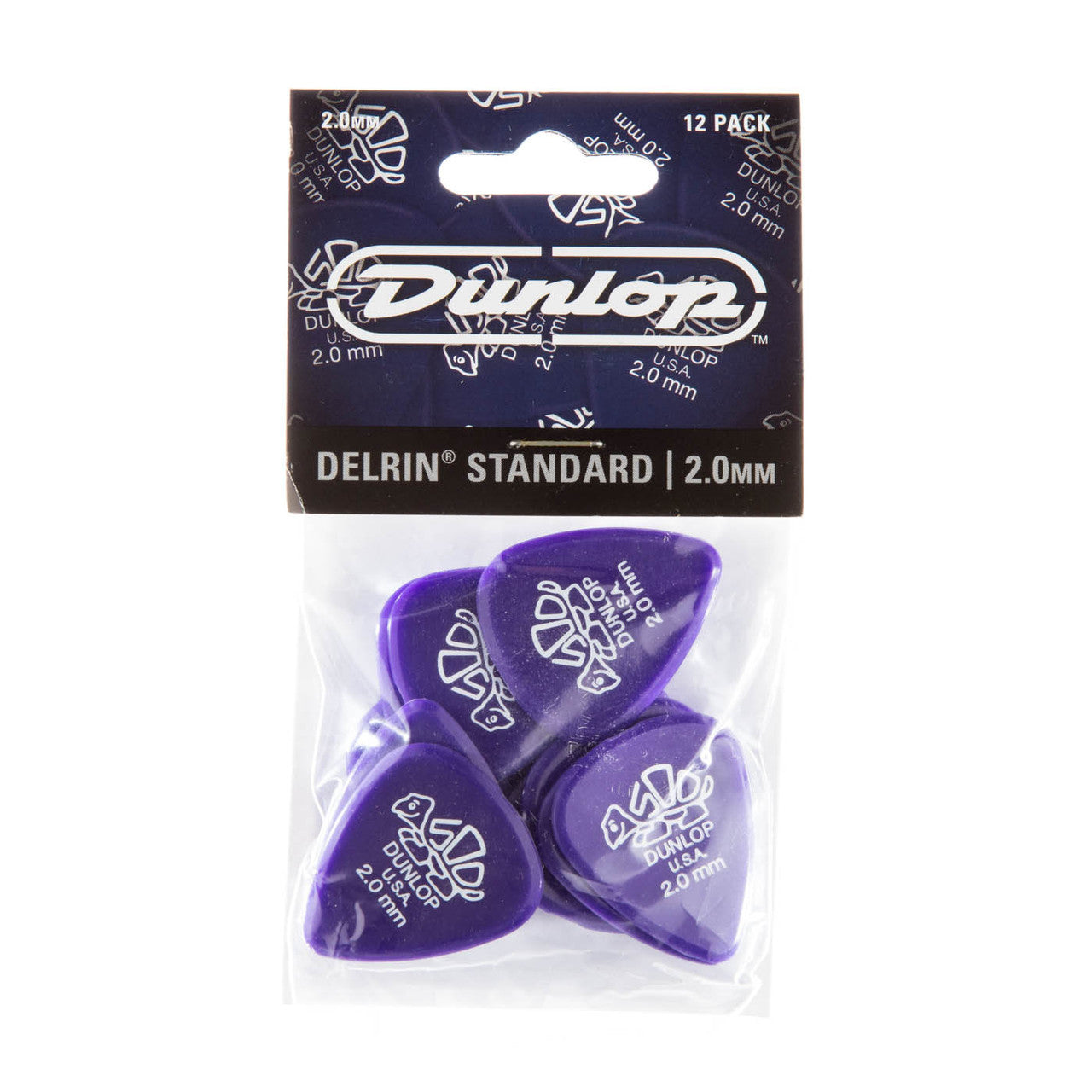 Uñetas DELRIN 500 PICK 2.00 MM Pack de 12 Unidades Dunlop