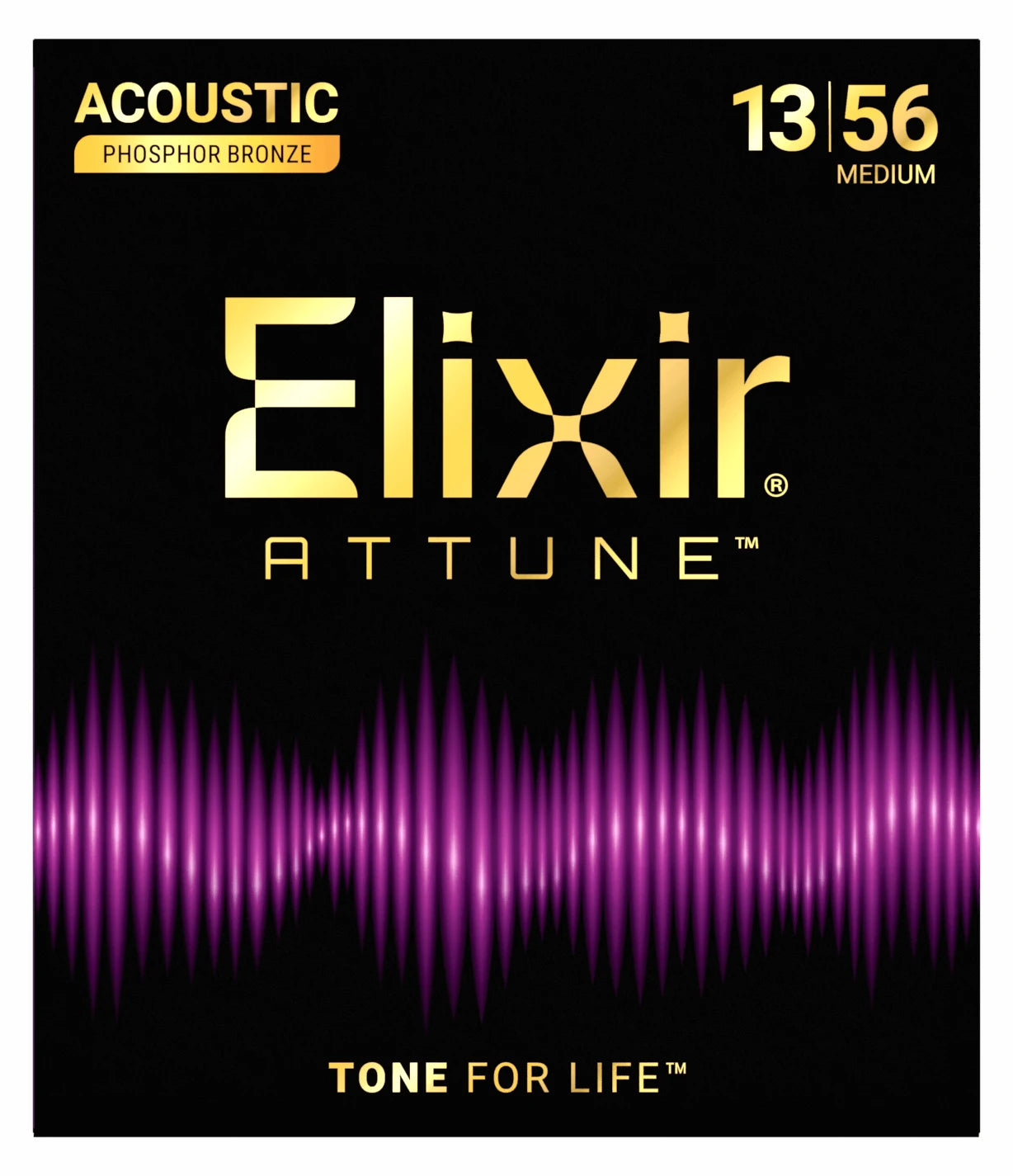 Elixir Attune Phosphor Bronze Acoustic Guitar Strings Custom Light 13-56 ProstringsChile