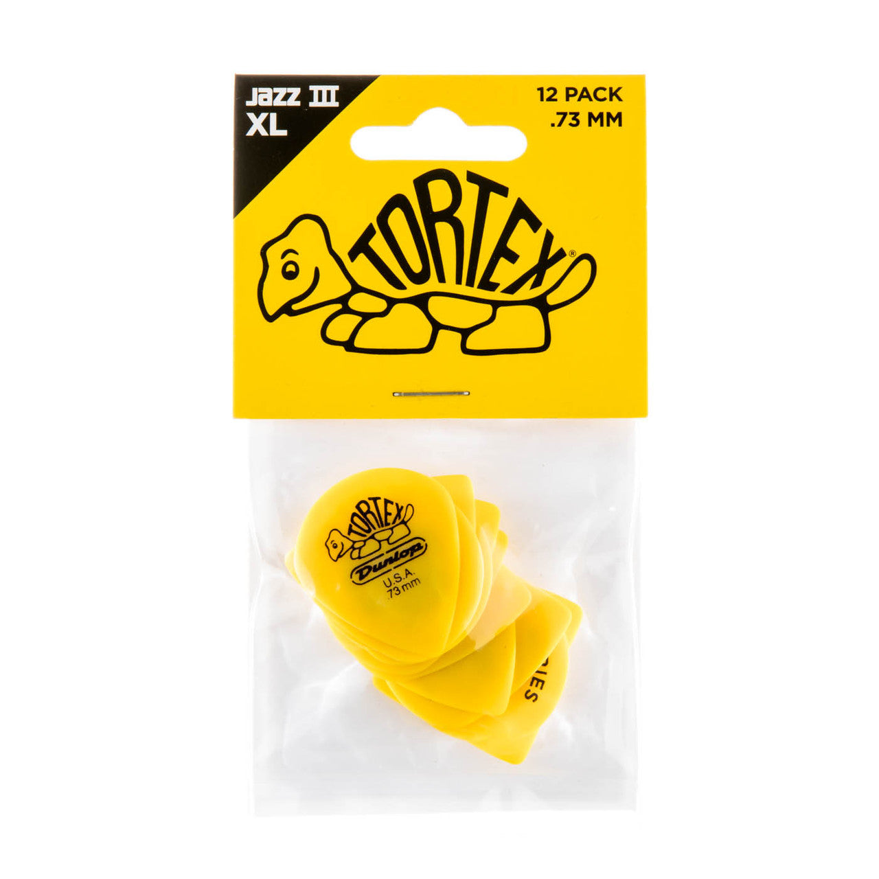 Uñetas Jazz III XL Tortex 0.73 mm Pack de 12 Unidades Dunlop
