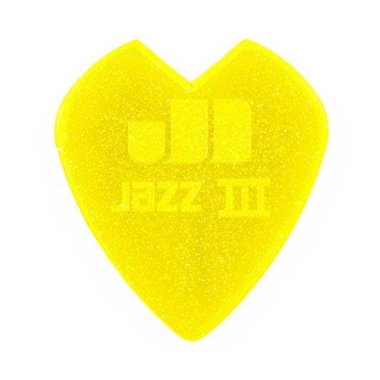 Uñetas Kirk Hammett Jazz Iii Pick Yellow Glitter 6 Unidades