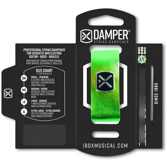 DAMPER Cuero logo metálico VERDE AGUA METALICO