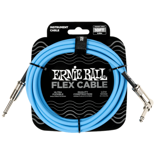 Cable de Instrumento Ernie Ball Flex Recto/Angulado 3m - azul