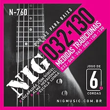 Cuerdas de Bajo Nig 32-130 6 Cuerdas