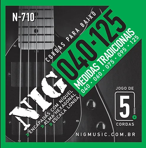 Cuerdas de Bajo Nig 40-125 5 Cuerdas