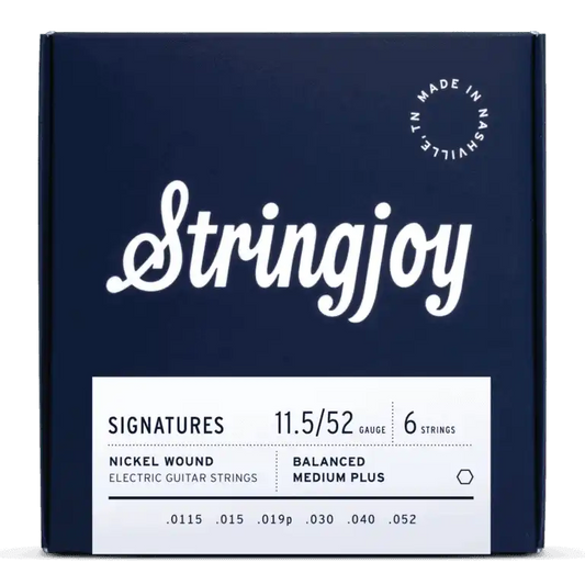 Stringjoy 11.5-52 Balanced Medium Plus Gauge Signatures - Nickel Wound Electric Guitar Strings