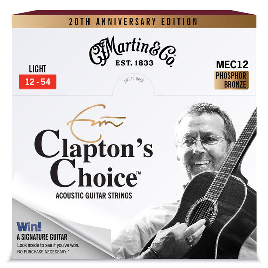 Cuerdas Guitarra Acustica Martin & Co MEC Clapton's Choice Phos Bronze MEC12 Light 12-54