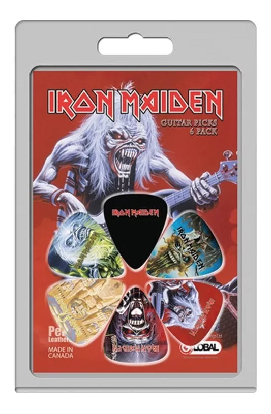 Uñetas Iron Maiden Official Picks, paquete de 6 unidades de colores surtidos