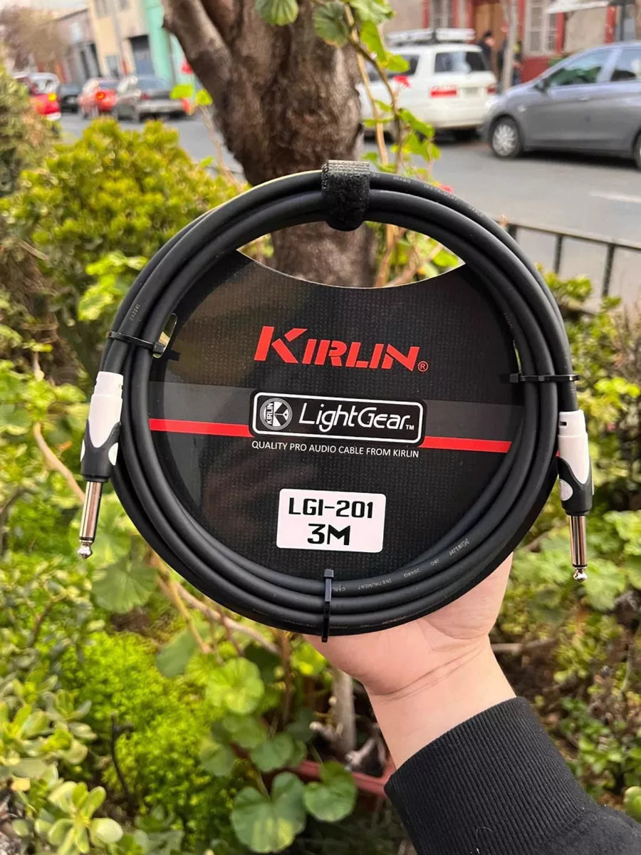 Cable De Guitarra Y Bajo 3 Metros Kirlin Serie Premium Negro