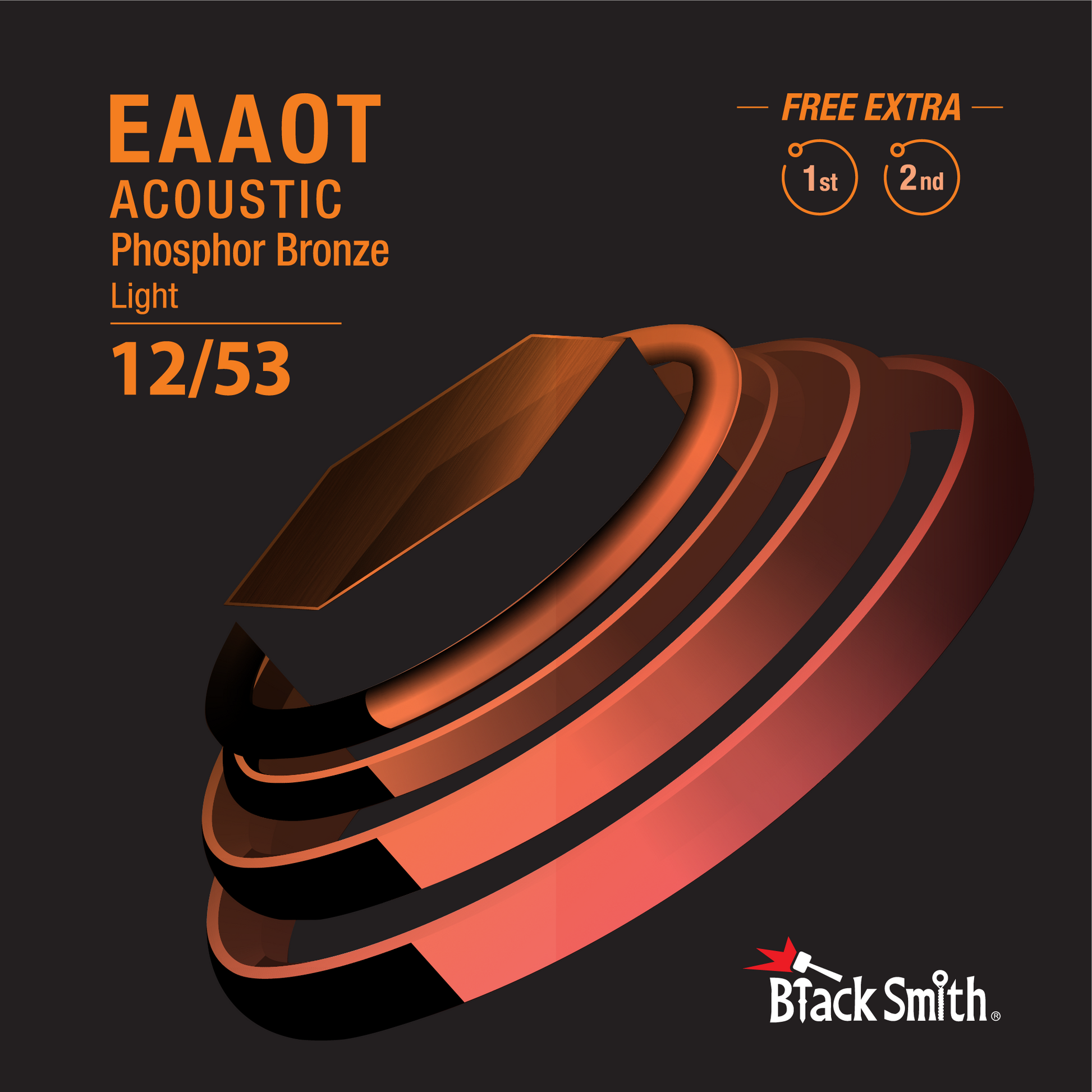 Blacksmith EAAOT 12-53 Cuerdas Guitarra Acustica Fósforo bronce Light Blacksmith