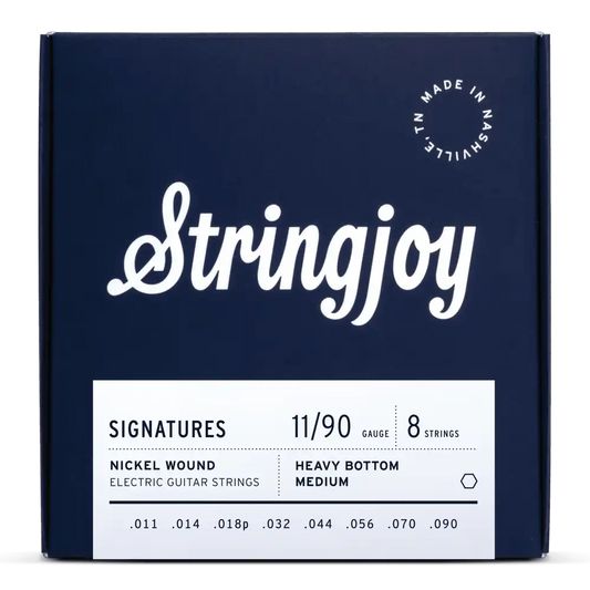 Stringjoy 11-90 8-String Heavy Bottom Medium Gauge Signatures - Nickel Wound Electric Guitar Strings