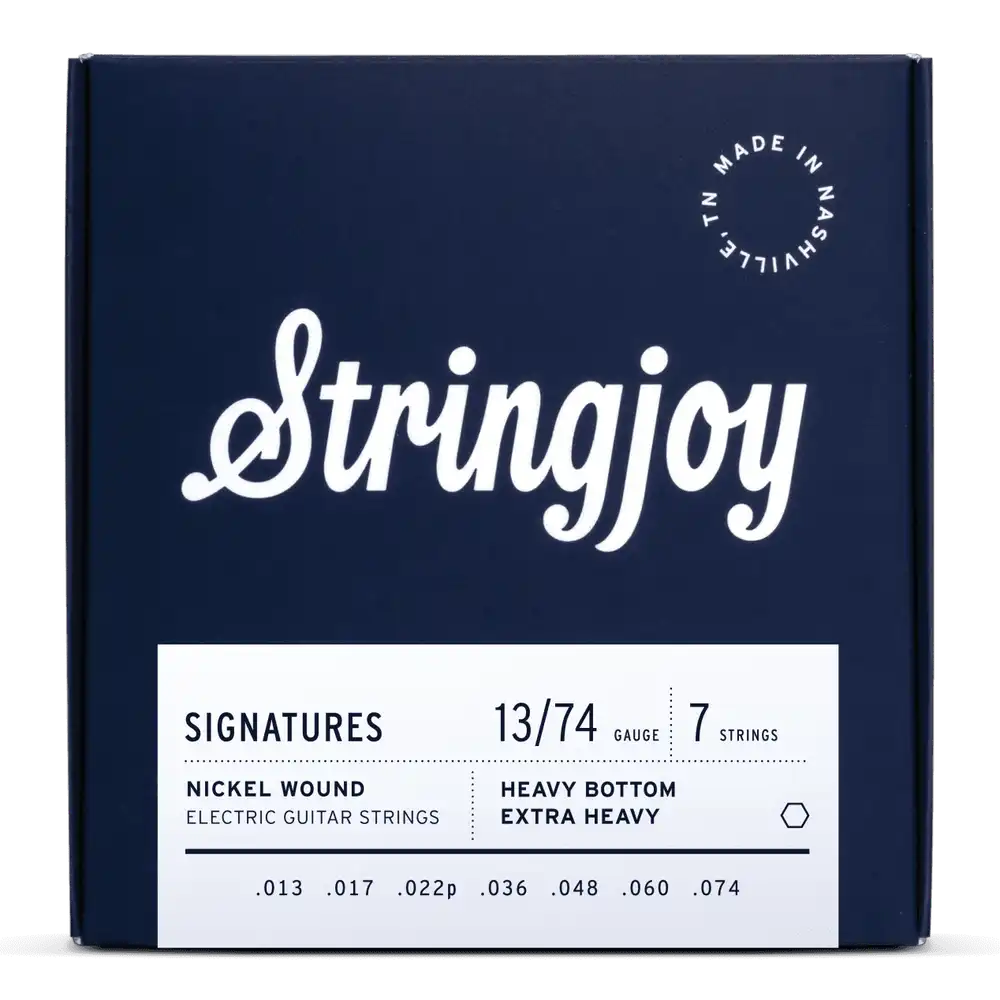 Stringjoy 13-74 7-String Heavy Bottom Extra Heavy Gauge Signatures - Nickel Wound Electric Guitar Strings