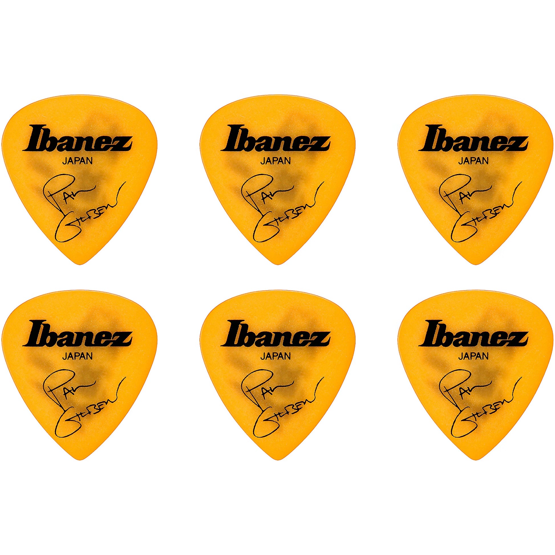 Uñetas Ibanez Signature Paul Gilbert Signature Yellow 1.0 mm Pack de 6 Unidades ProstringsChile