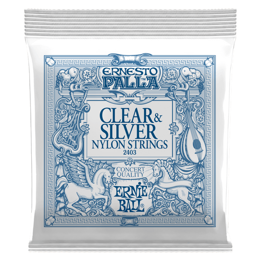 Cuerdas de Guitarra Clasica Ernie Ball Ernesto Palla Clear And Silver