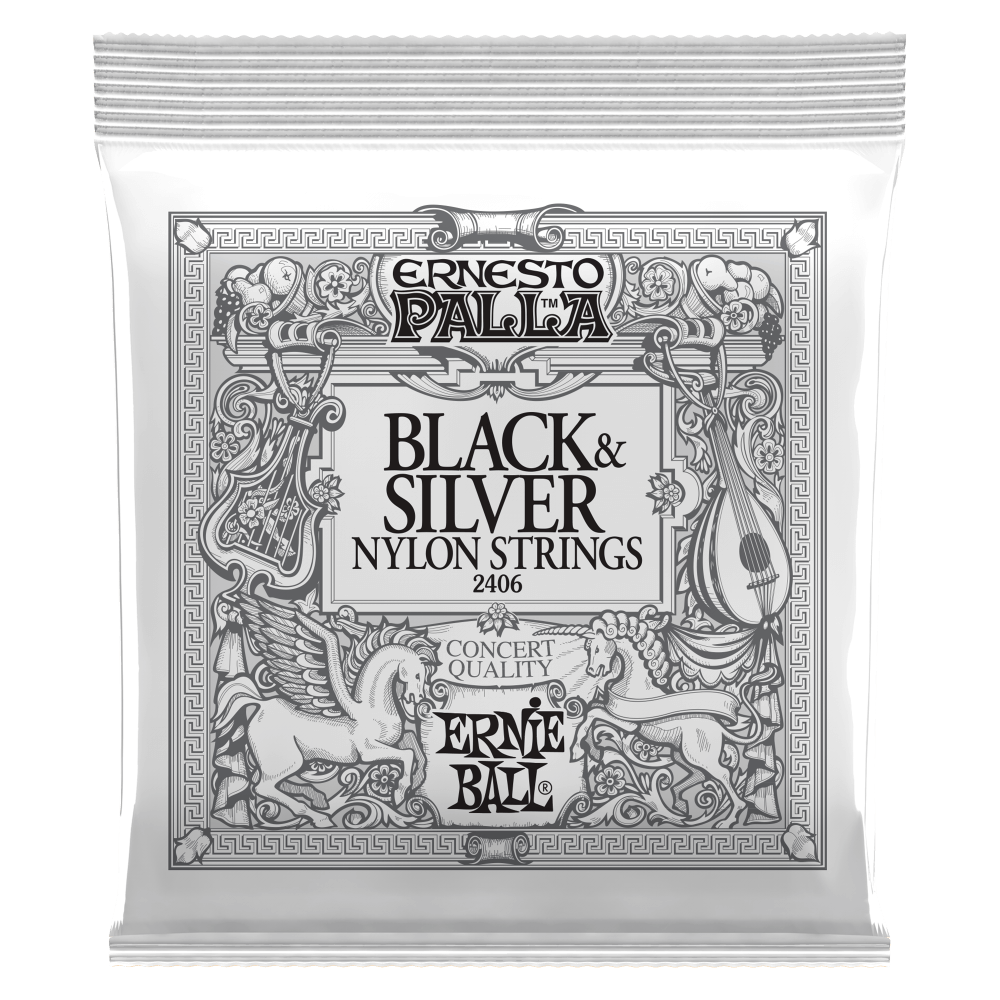 Cuerdas de Guitarra Clasica Ernie Ball Ernesto Palla Black And Silver