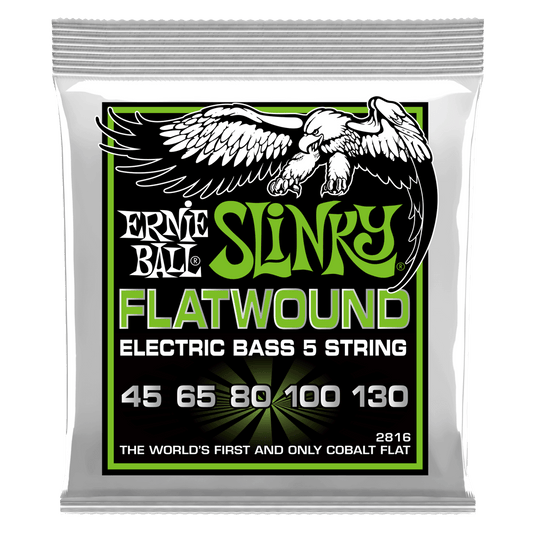 Cuerdas de Bajo Ernie Ball Flatwounds 45-130 5 Cuerdas