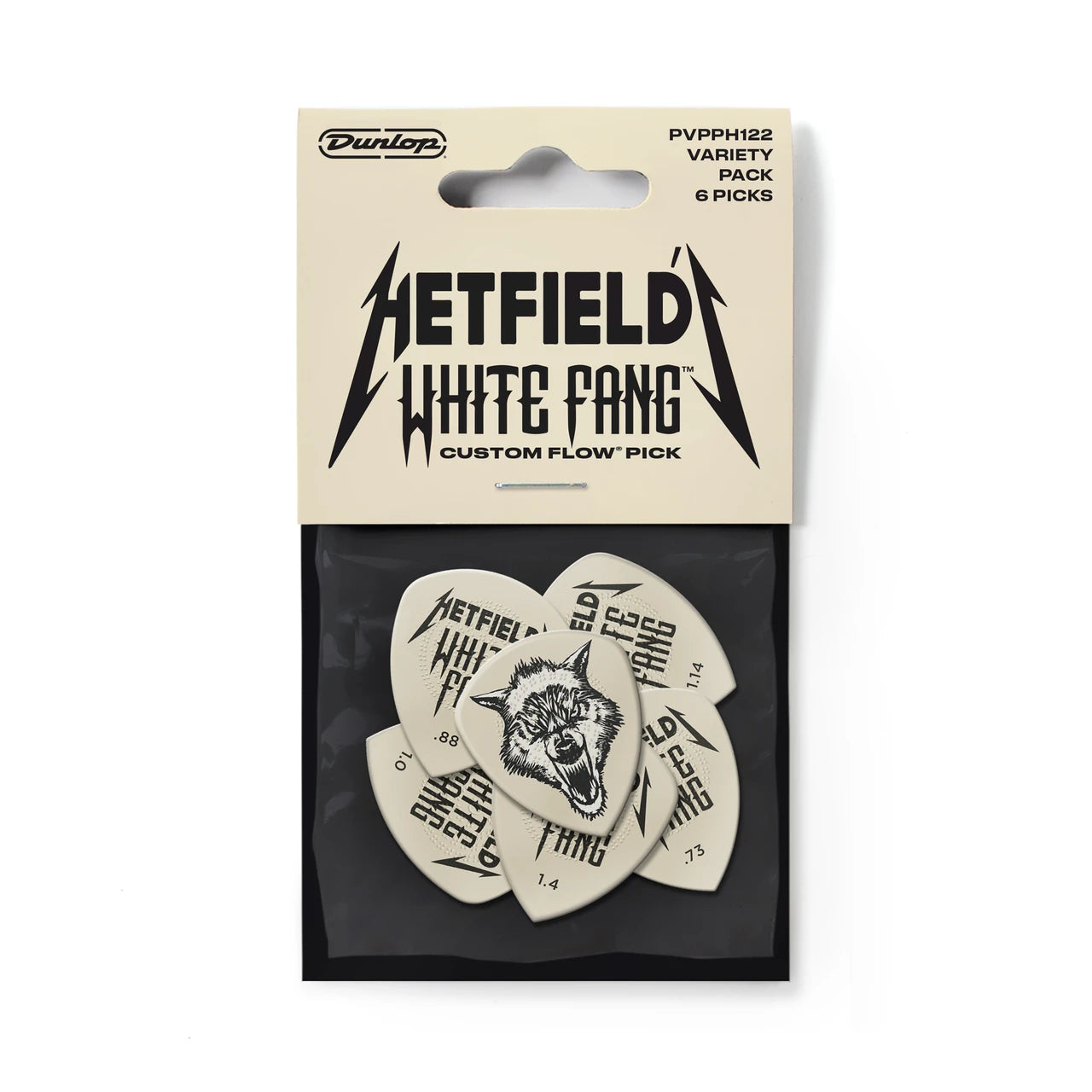 Uñetas Dunlop Signature James Hetfield White Fang Flow Variety Pack
