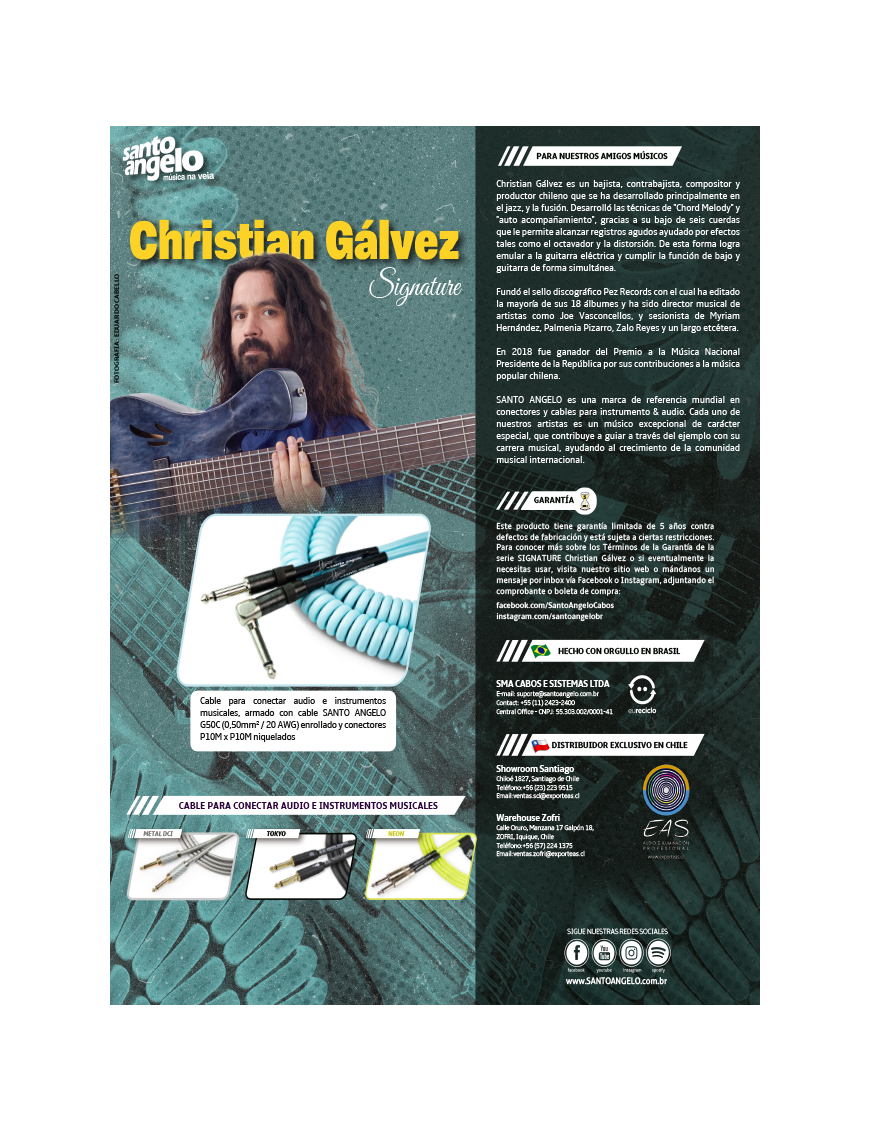 Cable Santo Angelo® Signature Christian Gálvez Blue 9.15mt Santo Angelo
