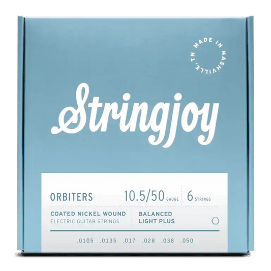 Stringjoy 10.5-50 Balanced Light Plus Gauge Orbiters - Coated Nickel Electric Guitar Strings