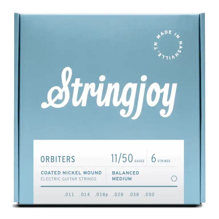 Stringjoy 11-50 Balanced Medium Gauge Orbiters - Coated Nickel Electric Guitar Strings