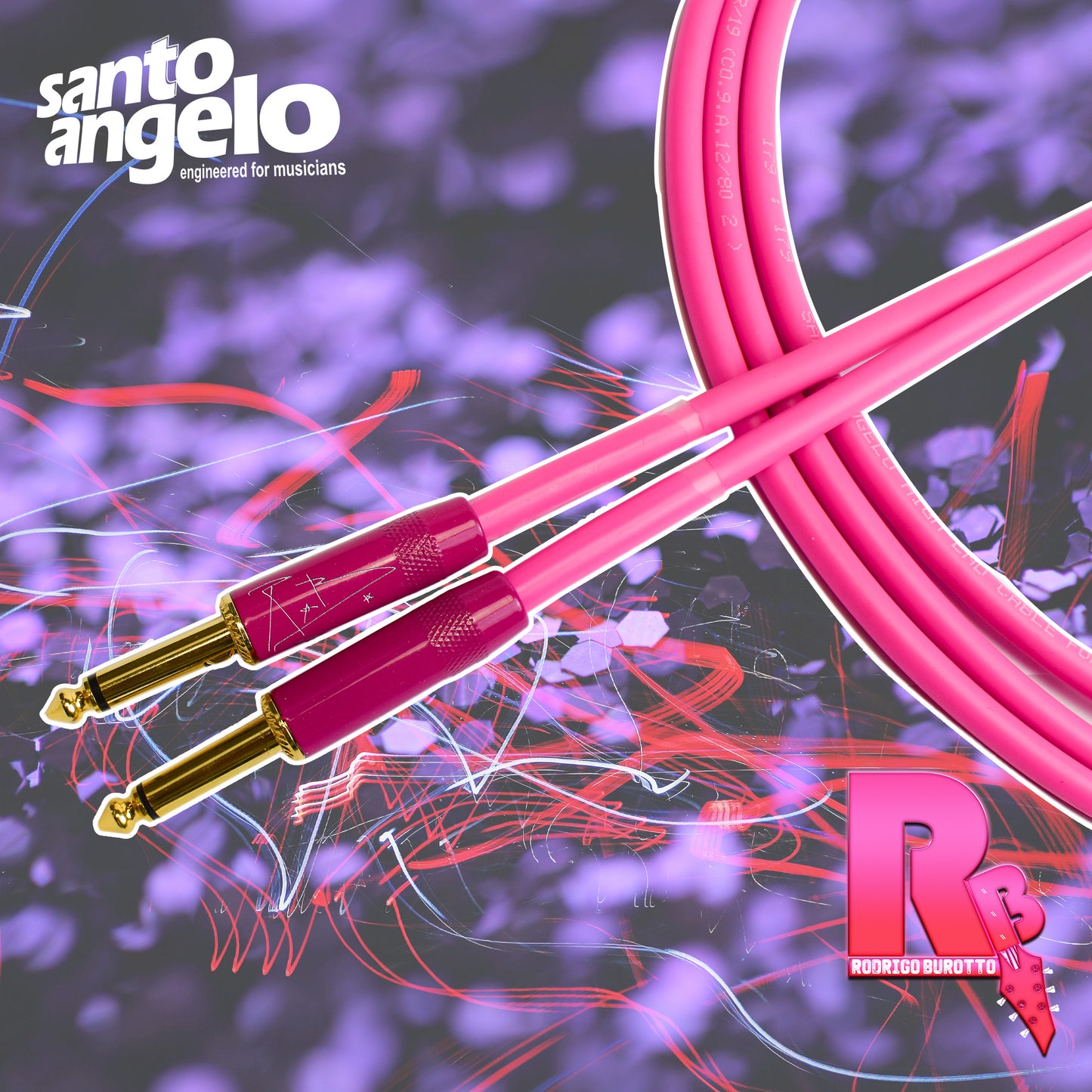 Cable De Guitarra Y Bajo Santo Angelo Signature Rodrigo Burotto 6 Metros