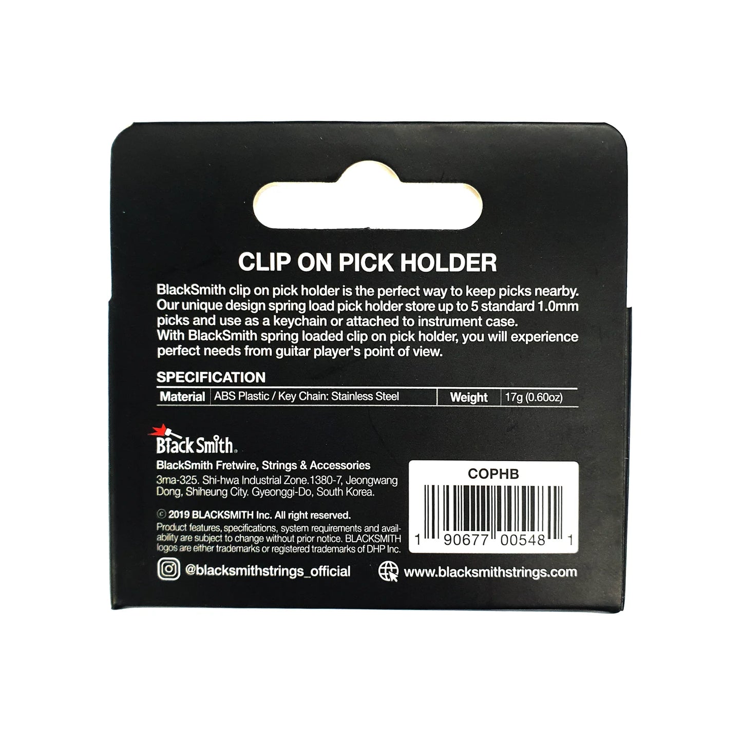 Porta Uñetas Blacksmith con Clip + 5 Uñetas 1.0 standard box Blacksmith