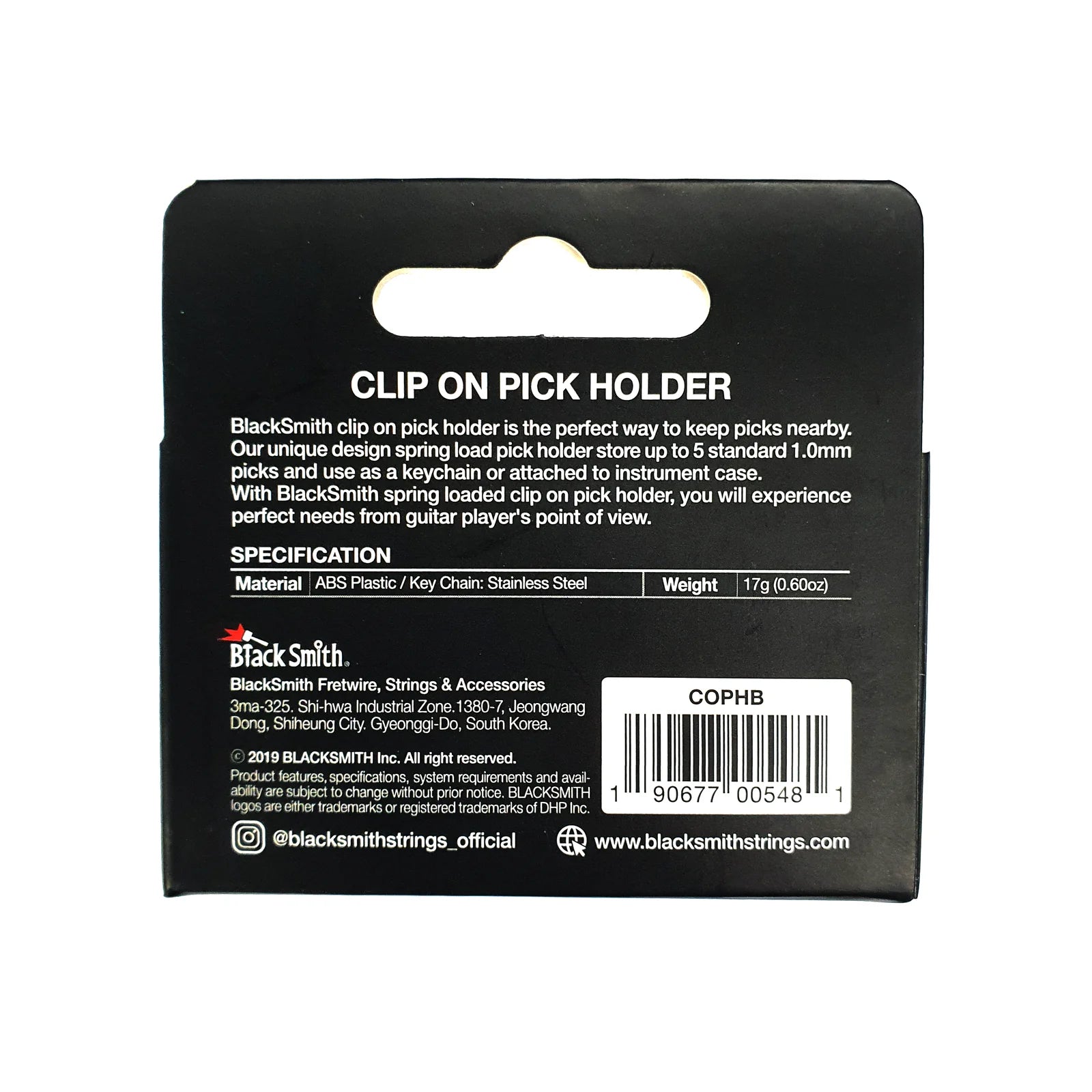 Porta Uñetas Blacksmith con Clip + 5 Uñetas 1.0 standard box Blacksmith