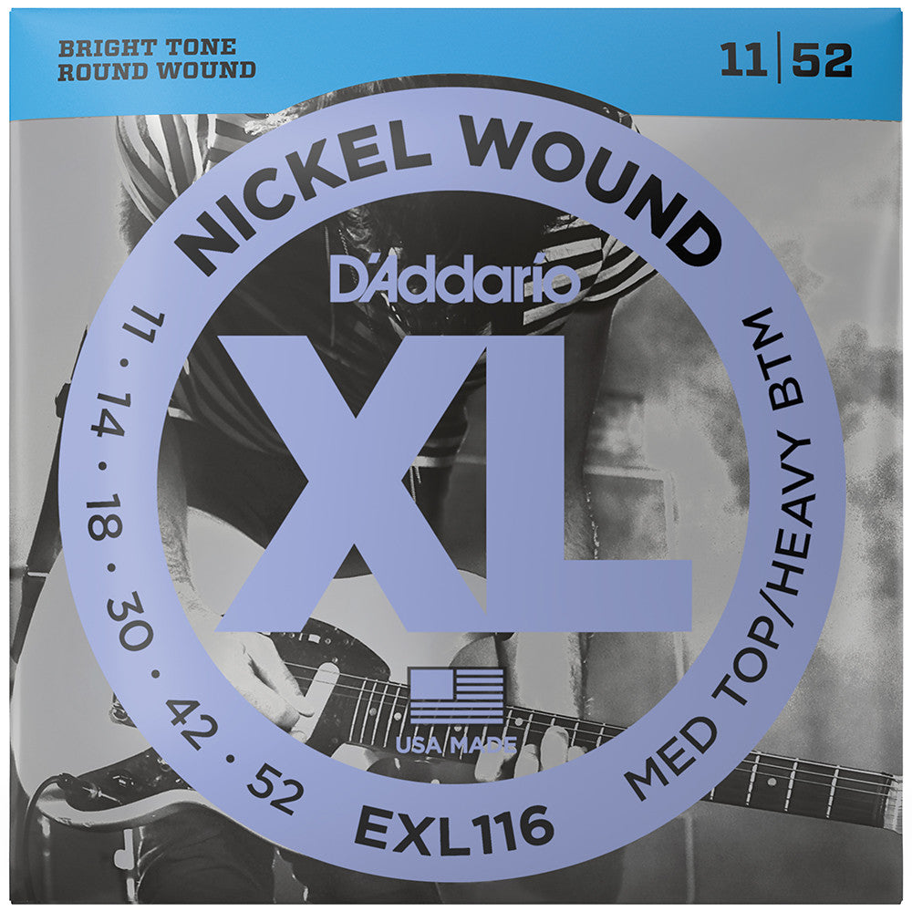 D'Addario EXL Nickel Round Wound EXL116  Top Hvy Bottom 11-52