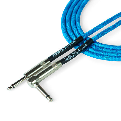 Cable De Guitarra Y Bajo Santo Angelo Neon Azul Deluxe 6.10 Metros