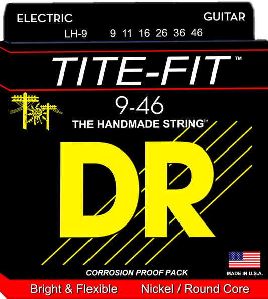 DR Tite-Fit Nickel Plated Electric Guitar Strings LH-9 Lite-Hvy 9-46