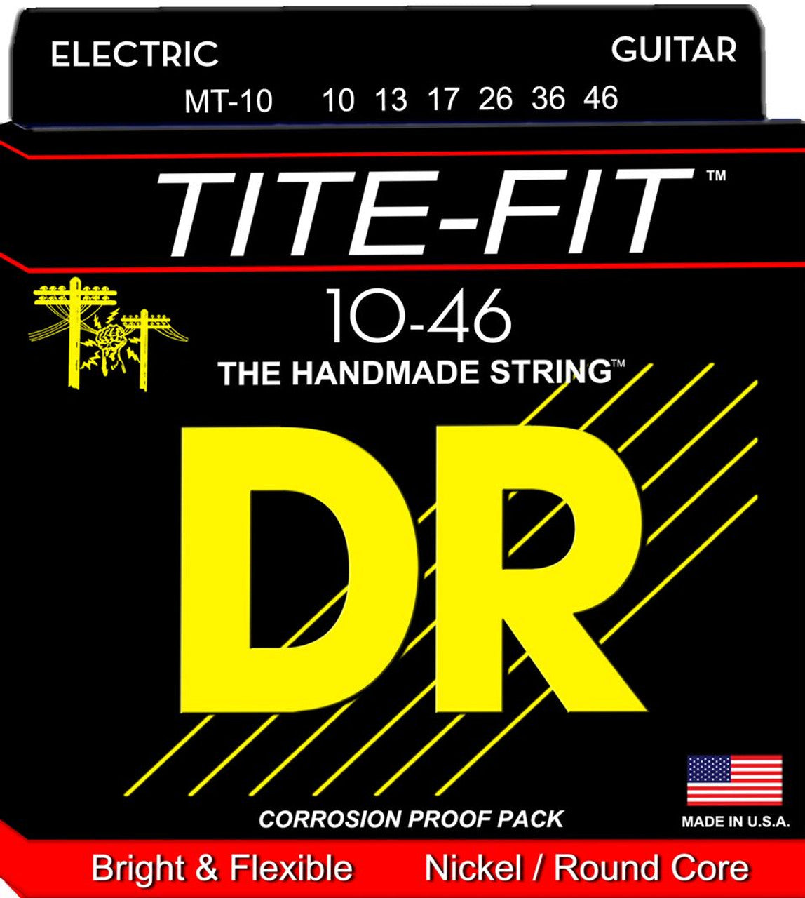 DR Tite-Fit Nickel Plated Electric Guitar Strings MT-10 Med-Tite 10-46