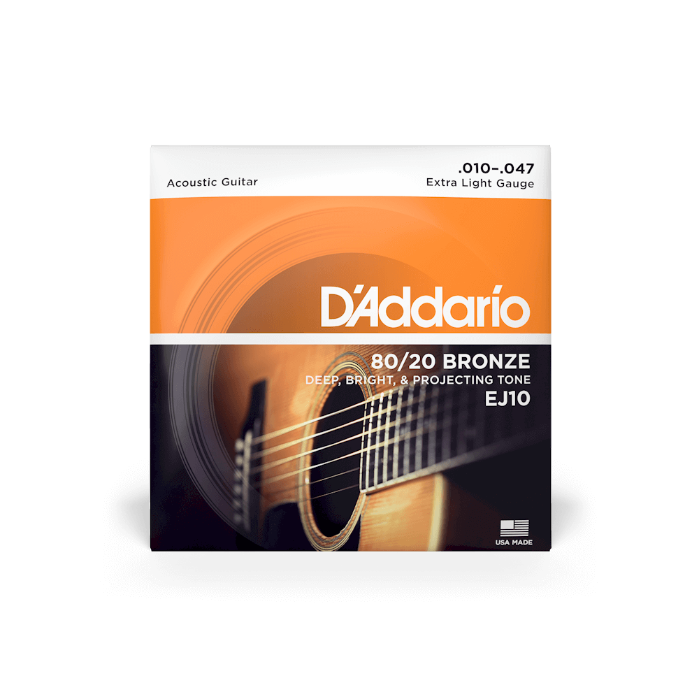 Cuerdas para Guitarra Acustica Bronce Daddario 80/20 10/47