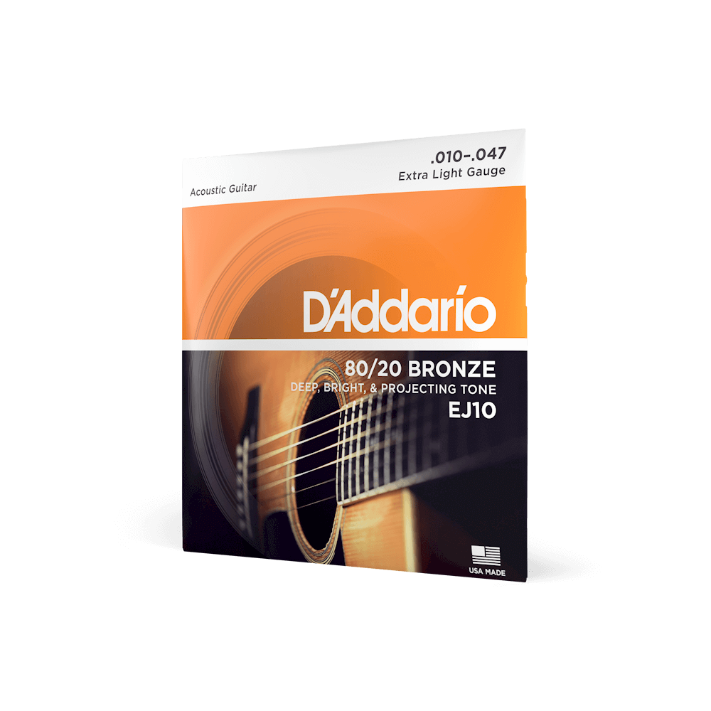 Cuerdas para Guitarra Acustica Bronce Daddario 80/20 10/47
