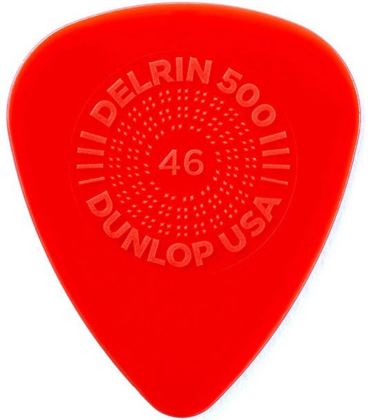 Uñetas Dunlop Prime Grip Delrin 500, 0,46 mm, paquete de 12