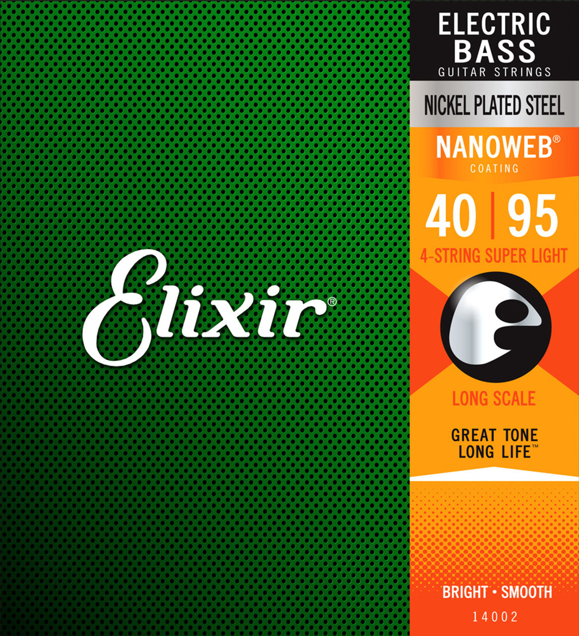 Elixir Nanoweb Coated Long Scale 5-String Bass Strings Super Light 40-125