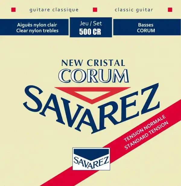 Cuerdas para guitarra clásica Savarez 500CR Corum New Cristal, tensión normal. ProstringsChile